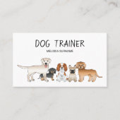 Carte De Visite Illustration de chiens de caricature mignons - Ent (Devant)