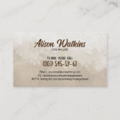 Carte De Visite Illustration de Chiens heureux (Dos)