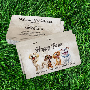 Carte De Visite Illustration de Chiens heureux