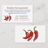 Carte De Visite Illustration de chili (Devant / Derrière)