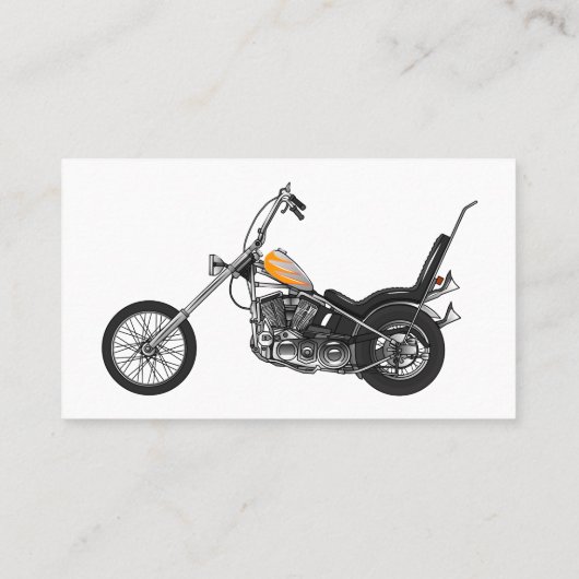 Carte De Visite Illustration de Chopper Motorcycle 1950 (Dos)