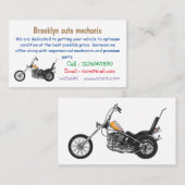 Carte De Visite Illustration de Chopper Motorcycle 1950 (Devant / Derrière)