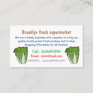 Carte De Visite Illustration de chou chinois