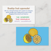 Carte De Visite Illustration de citron (Devant / Derrière)