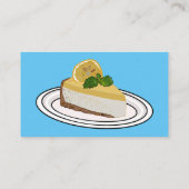 Carte De Visite Illustration de citron cheesecake (Dos)