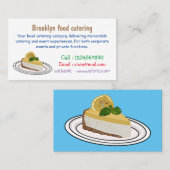 Carte De Visite Illustration de citron cheesecake (Devant / Derrière)