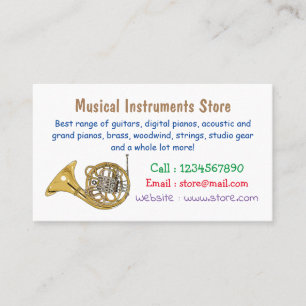 Carte De Visite Illustration de corne française