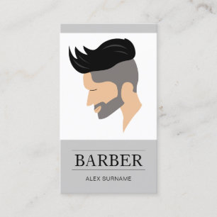 Carte De Visite Illustration de coupe de cheveux pour hommes moder
