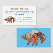 Carte De Visite Illustration de crabe ermite (Devant / Derrière)