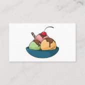 Carte De Visite Illustration de crème glacée (Dos)