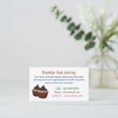 Carte De Visite Illustration de Cupcake (Debout devant)