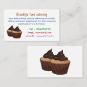 Carte De Visite Illustration de Cupcake (Devant / Derrière)