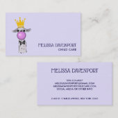 Carte De Visite Illustration de Cute Funny (Devant / Derrière)