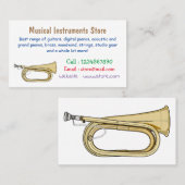 Carte De Visite Illustration de dessin animé Bugle (Devant / Derrière)