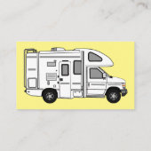 Carte De Visite Illustration de dessin animé Campervan (Dos)