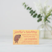 Carte De Visite Illustration de dessin animé de capybara ukulele (Debout devant)