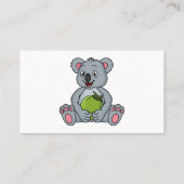 Carte De Visite Illustration de dessin animé de koala mignon et de (Dos)