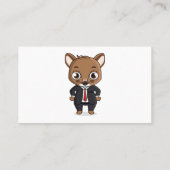 Carte De Visite Illustration de dessin animé de rat mignon (Dos)