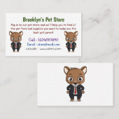 Carte De Visite Illustration de dessin animé de rat mignon (Devant / Derrière)