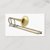 Carte De Visite Illustration de dessin animé de Trombone (Dos)