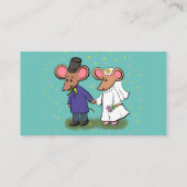 Carte De Visite Illustration de dessin animé d'un couple de souris (Dos)