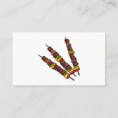 Carte De Visite Illustration de dessin animé Kebab ou kabob (Dos)