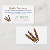 Carte De Visite Illustration de dessin animé Kebab ou kabob (Devant / Derrière)