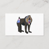 Carte De Visite Illustration de dessin animé Mandrill (Dos)