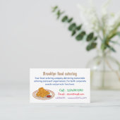 Carte De Visite Illustration de dessin animé sur le poulet frit (Debout devant)