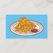 Carte De Visite Illustration de dessin animé sur le poulet frit (Dos)