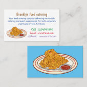 Carte De Visite Illustration de dessin animé sur le poulet frit (Devant / Derrière)