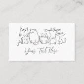 Carte De Visite Illustration de dessin artistique de la chat gang  (Devant)