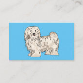 Carte De Visite Illustration de dessin de chien de Havan (Dos)