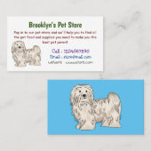 Carte De Visite Illustration de dessin de chien de Havan (Devant / Derrière)