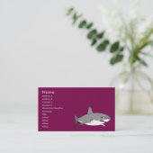 Carte De Visite Illustration de dessin de requin cool (Debout devant)