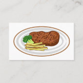 Carte De Visite Illustration de dessin de steak (Dos)