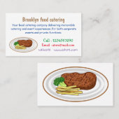 Carte De Visite Illustration de dessin de steak (Devant / Derrière)