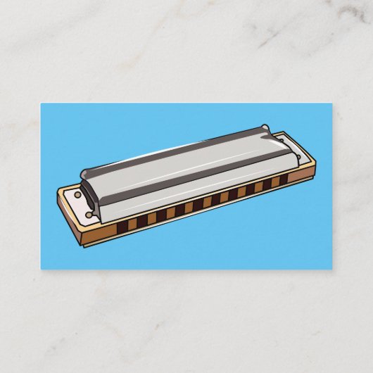Carte De Visite Illustration de dessin d'Harmonica (Dos)