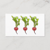 Carte De Visite Illustration de dessin Radish (Dos)