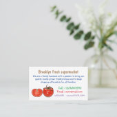 Carte De Visite Illustration de dessin sur la tomate (Debout devant)