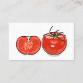 Carte De Visite Illustration de dessin sur la tomate (Dos)