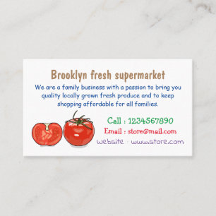 Carte De Visite Illustration de dessin sur la tomate