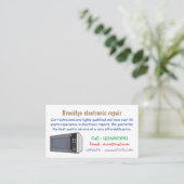 Carte De Visite Illustration de dessin sur micro-ondes (Debout devant)