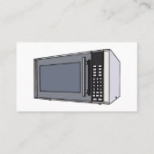 Carte De Visite Illustration de dessin sur micro-ondes (Dos)