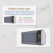Carte De Visite Illustration de dessin sur micro-ondes (Devant / Derrière)