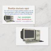 Carte De Visite Illustration de dessin sur ordinateur (Devant / Derrière)