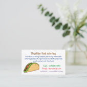 Carte De Visite Illustration de dessin sur Taco (Debout devant)
