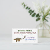 Carte De Visite Illustration de dinosaure blindé Ankylosaurus (Debout devant)