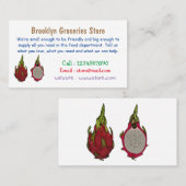 Carte De Visite Illustration de dragon fruit (Devant / Derrière)
