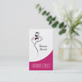 Carte De Visite Illustration de femme d'affaires de mode (Debout devant)